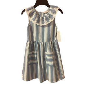 Rachael Zoe Striped Blue and White Dress Girls 6X